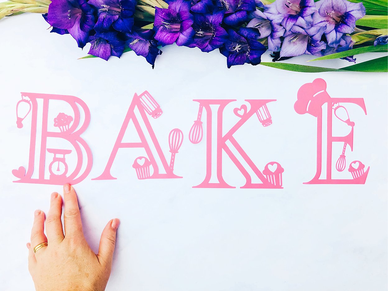 downloadable bakers numbers and letters for Cricut
