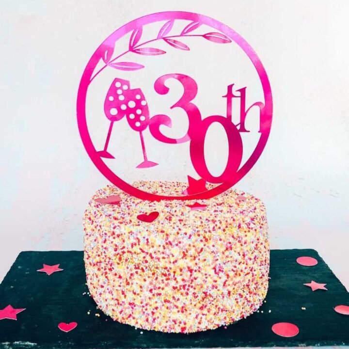 Celebration cake topper template for all special birthdays from 18