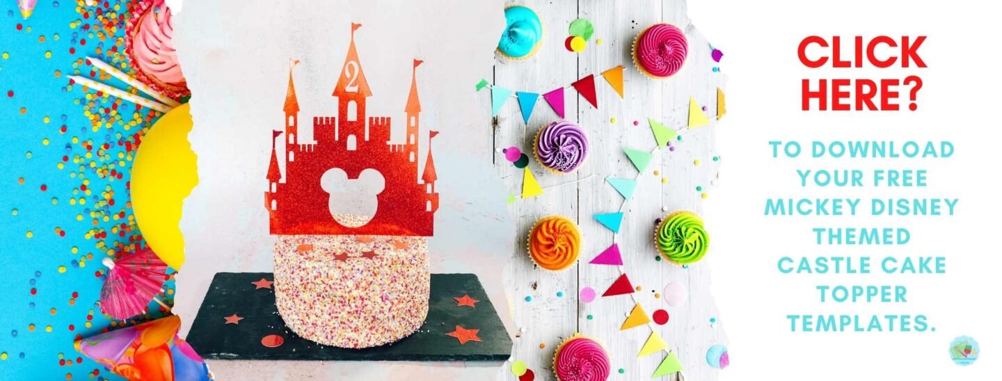 Mickey Disney Themed Mickey Disney Castle Cake Topper