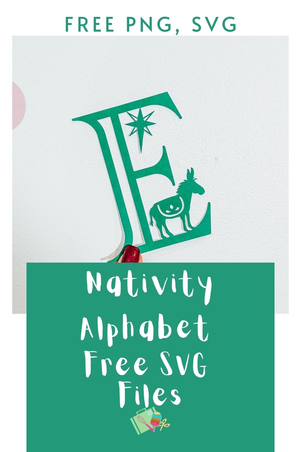 Nativity Alphabet Free SVG, PNG files for Christmas Crafting with Cricut or Silhouette