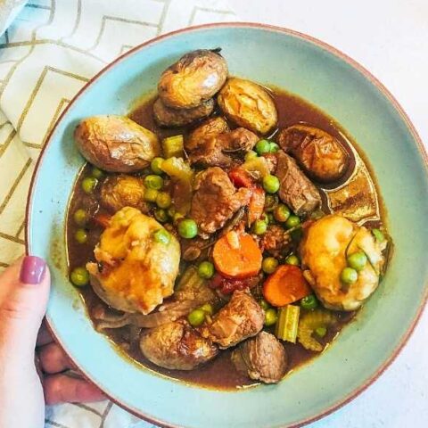 Slow cooker beef and ale stew recipe with slow cooker dumplings