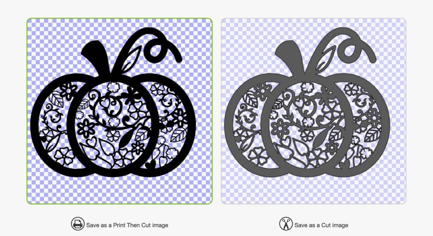 choose whether you want print and cut of cut, Floral Pumpkin SVG Free Cut File