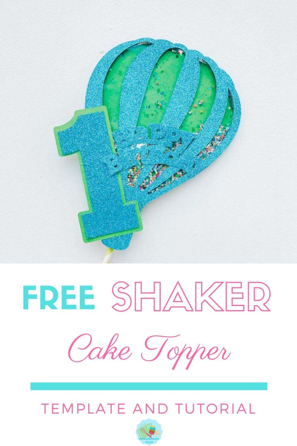 A Free Shaker cake topper template and tutorial Cricut Maker