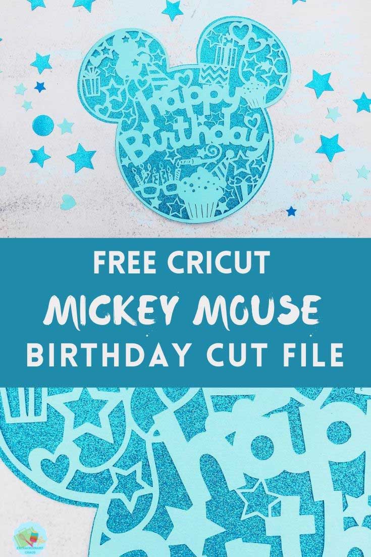 Free Cricut Mickey Mouse Downloadable Happy Birthday Cut File
