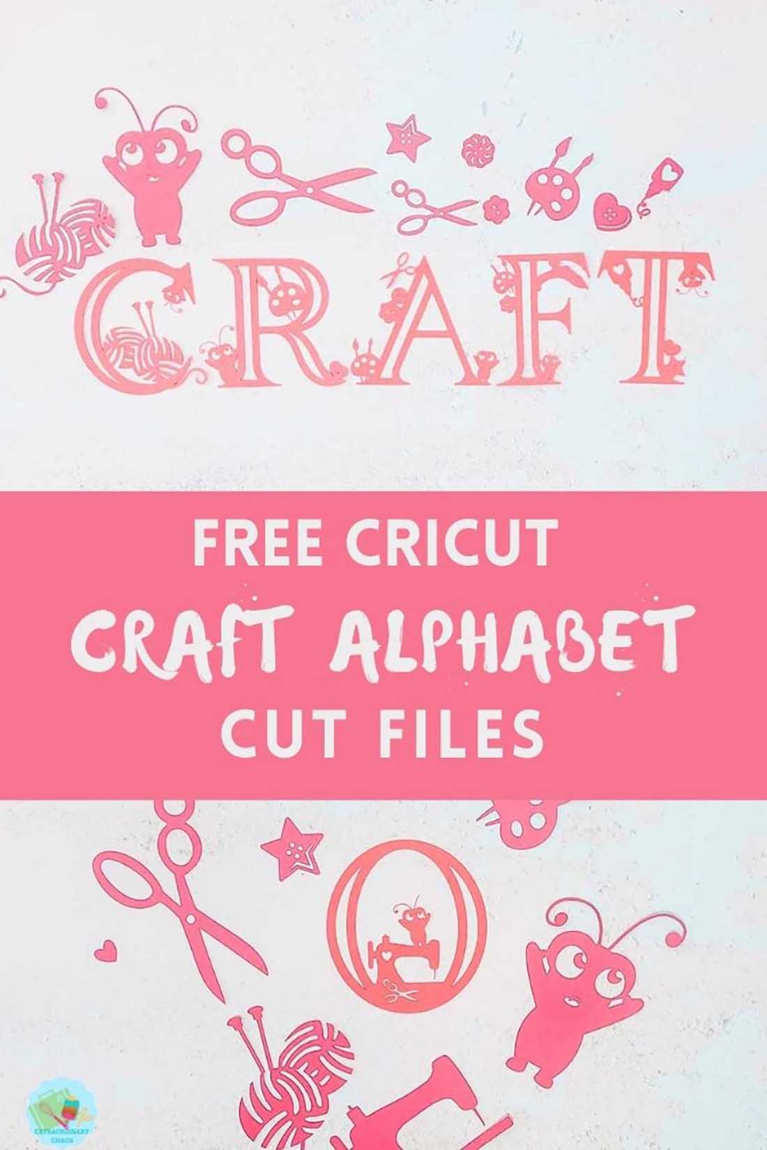 Free Cricut Downloadable craft alphabet Cut File