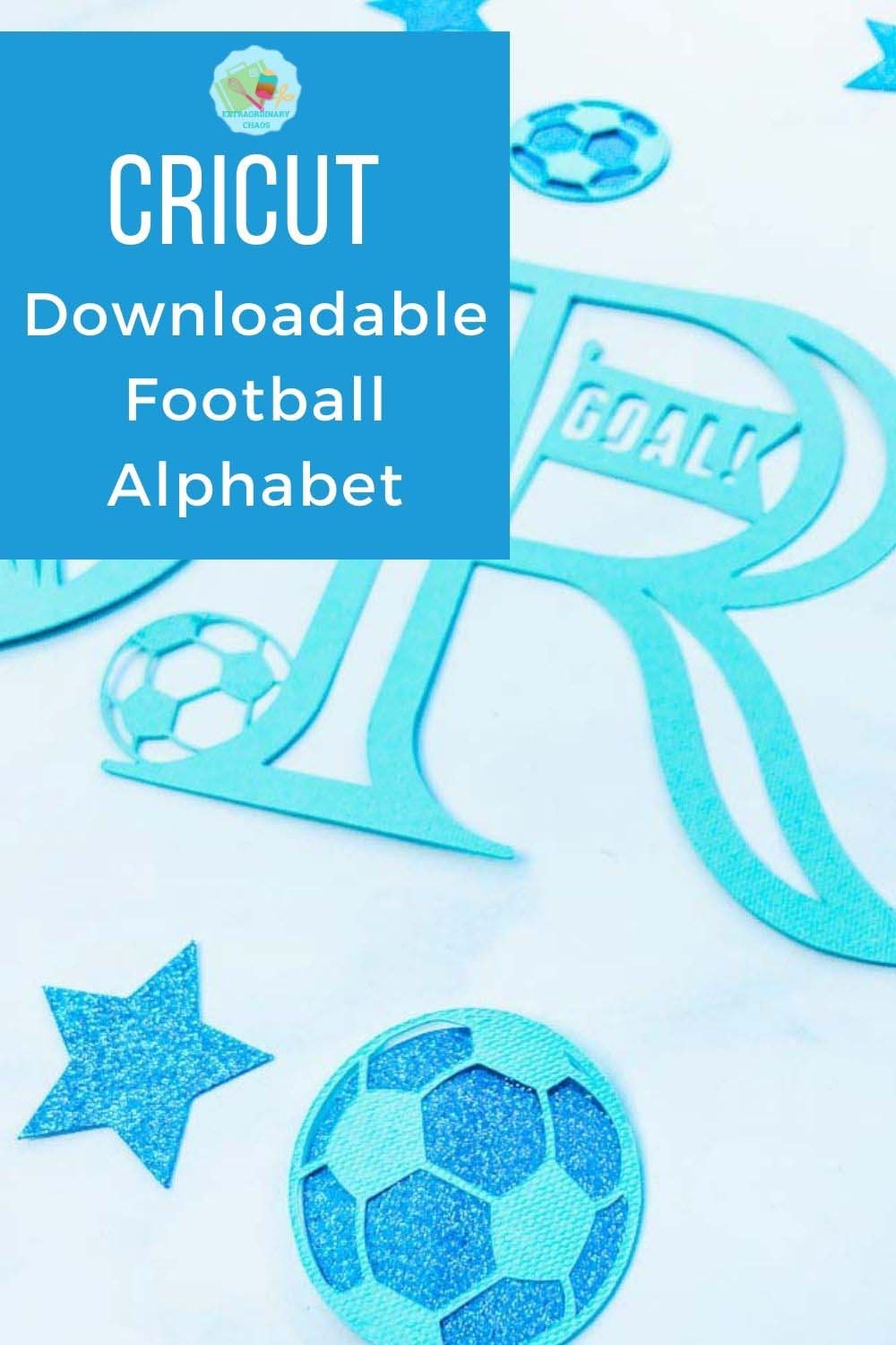 Free Cricut Football Alphabet and numbers PNG files for DIY Football Decor
