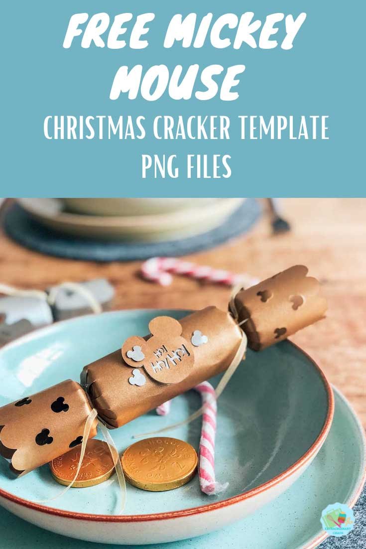 Free Cricut Mickey Mouse Christmas Cracker Template and step by step tutorial