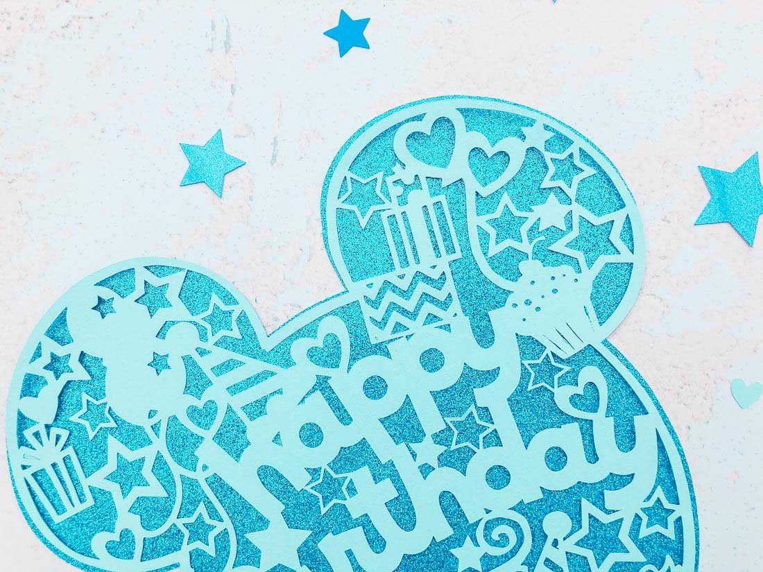 Happy Birthday Mickey Cut File