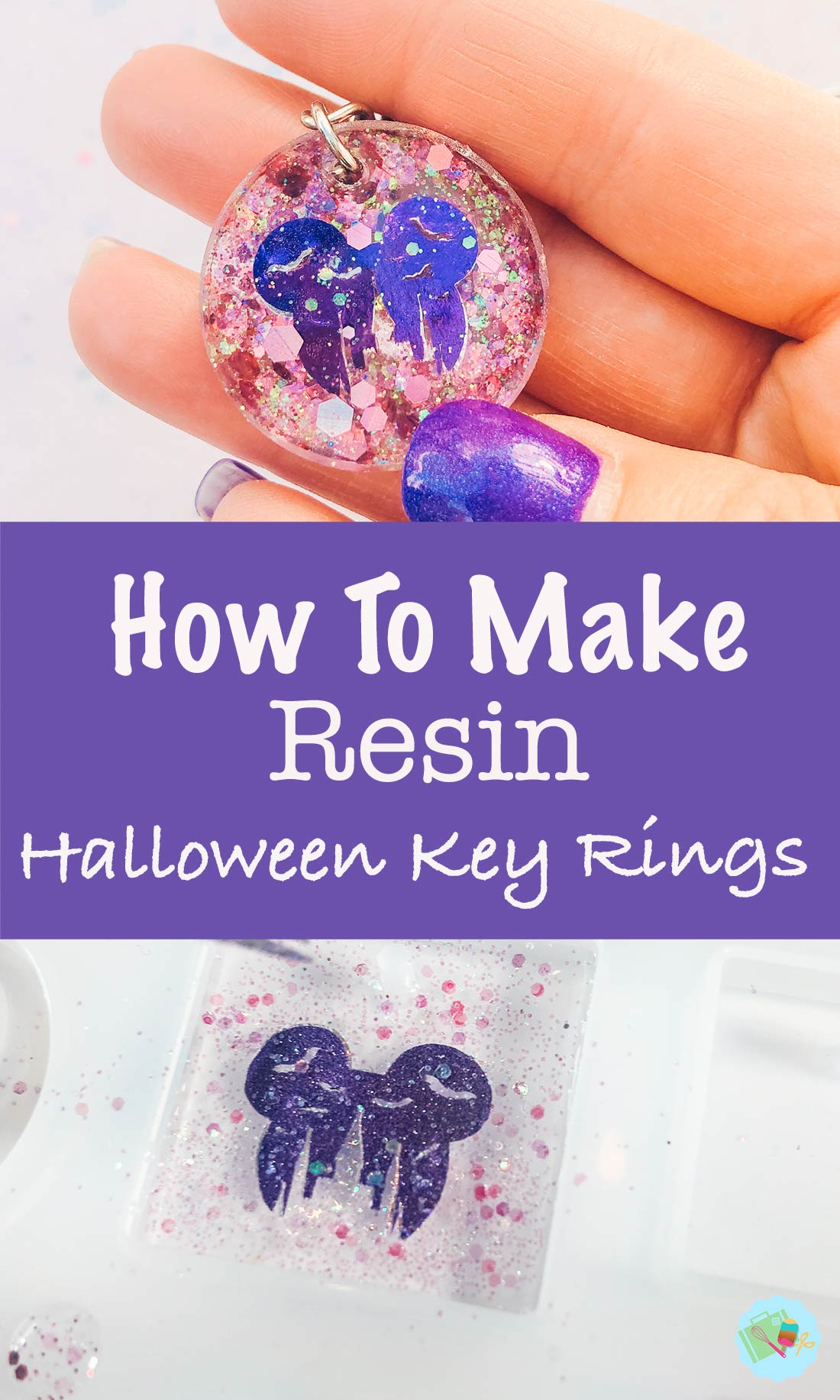 How to make resin Halloween Key rings