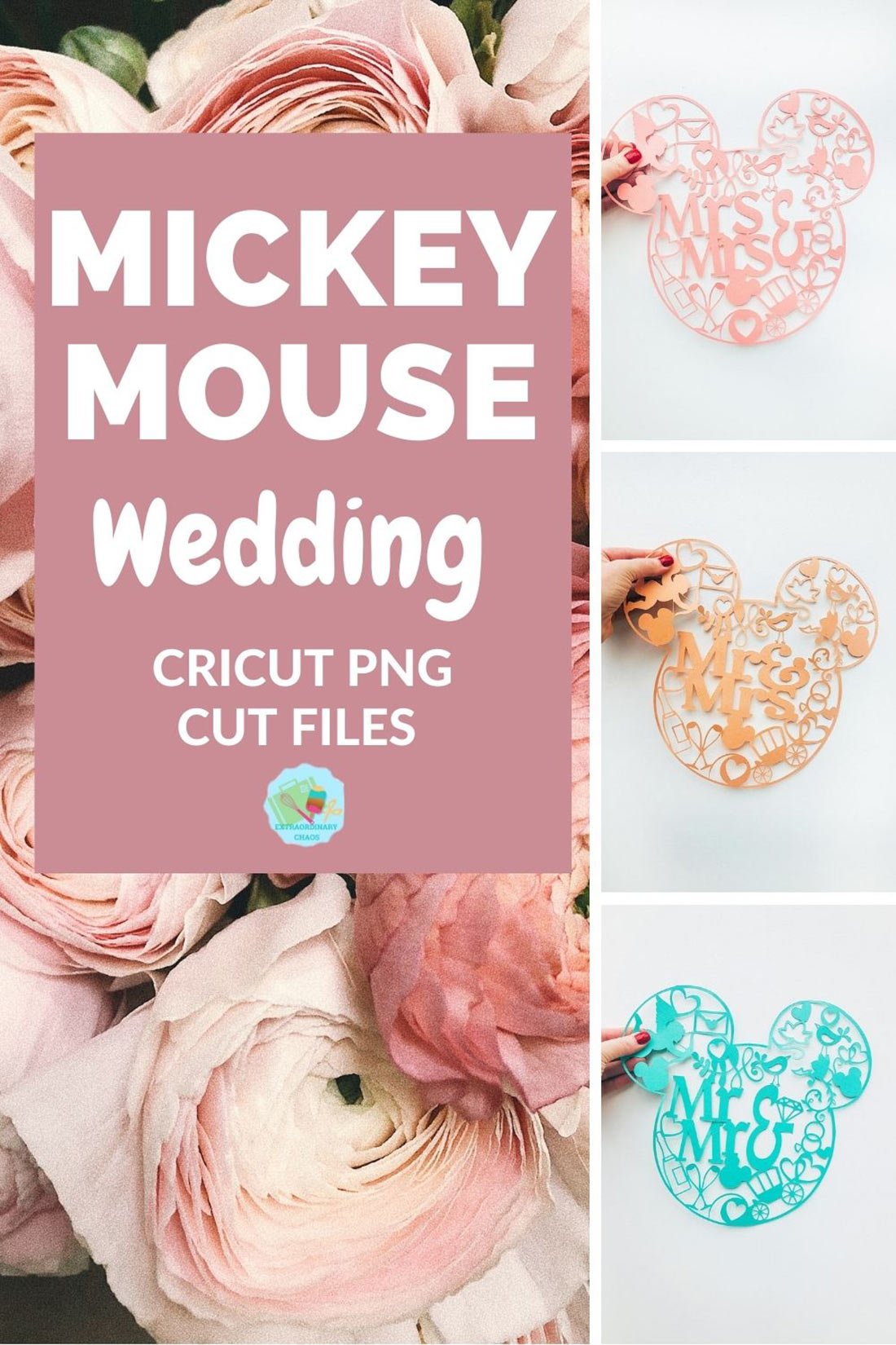 Mickey Mouse Wedding Cricut PNG Cut Files