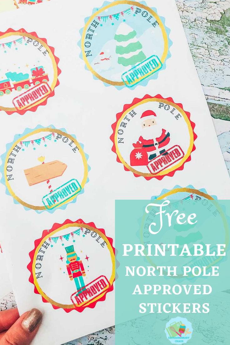 Free Cricut North Pole Approved Printable Stickers