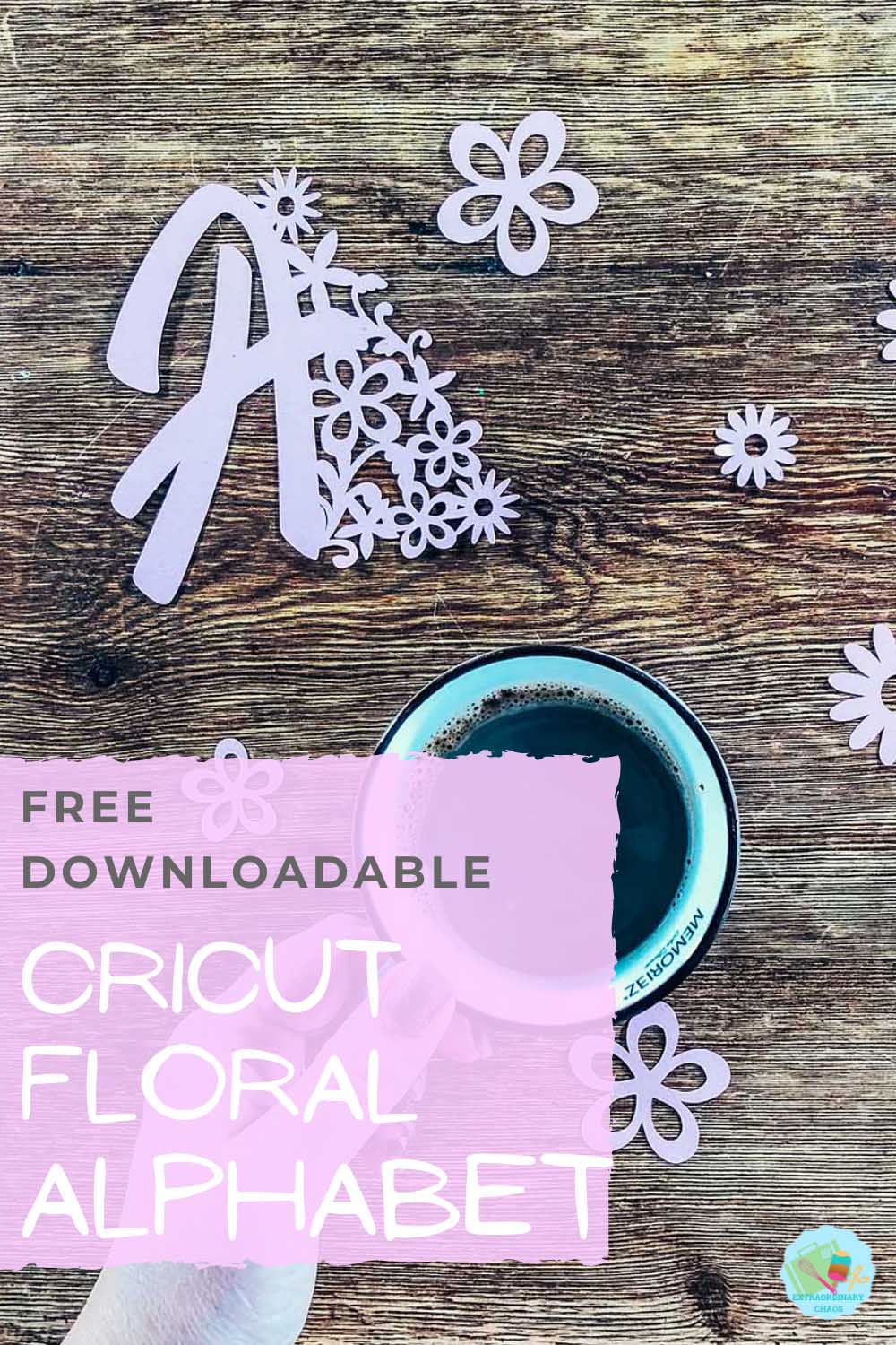 Free Downloadable Floral Cricut Alphabet For Crafting