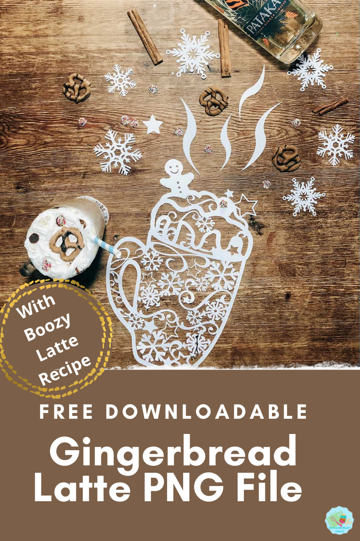 Free Downloadable Gingerbread Latte PNG File and Boozy Latte Recipe