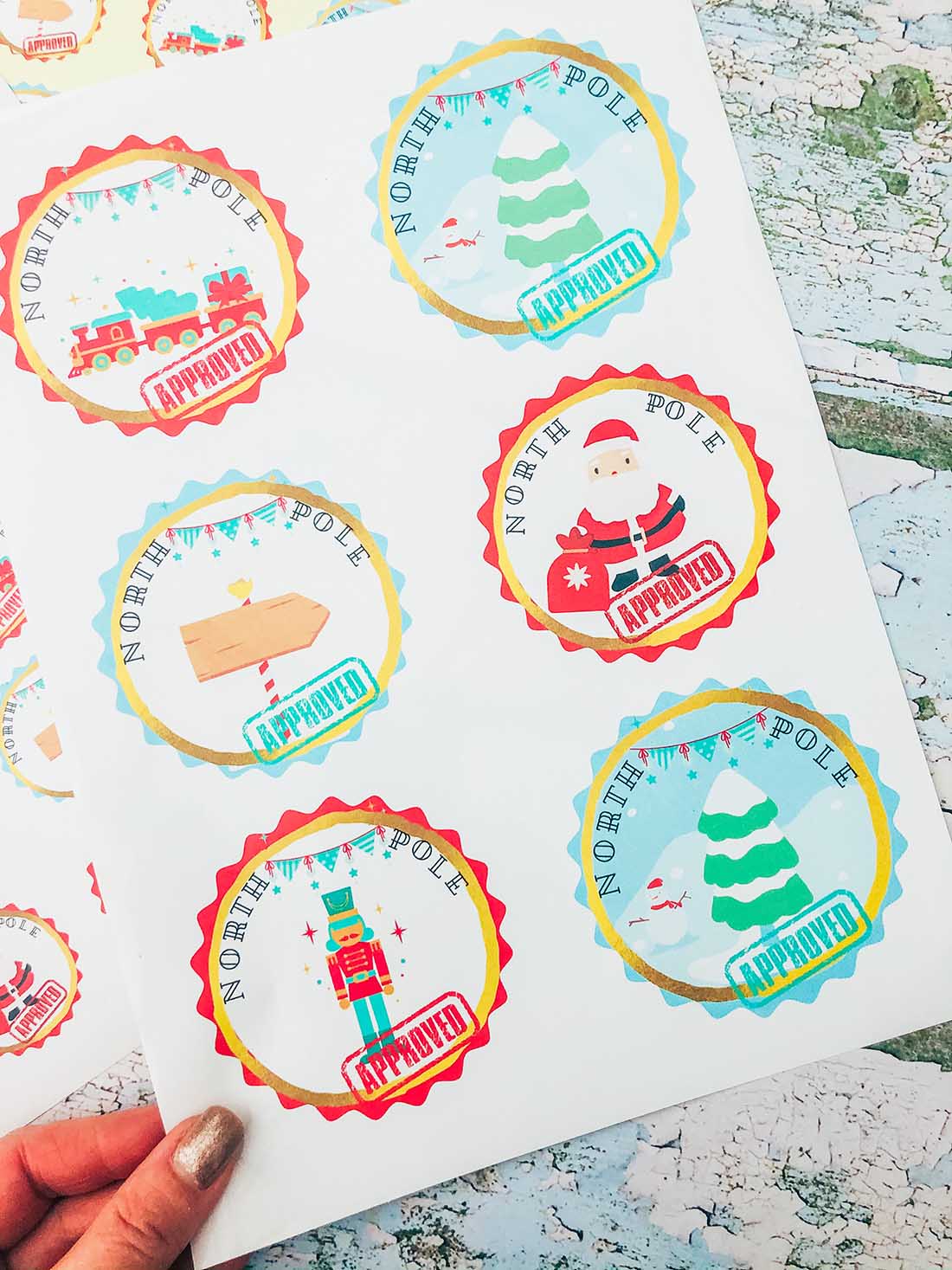 North Pole Holiday Stickers