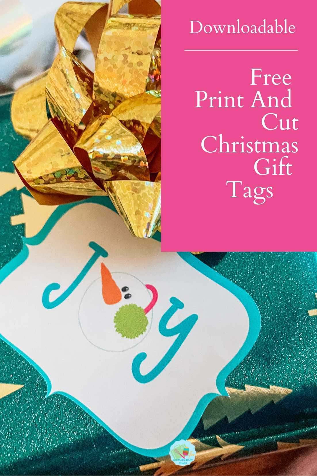 Downloadable Printable  Cricut Christmas Gift tags