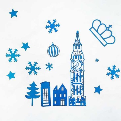 Free Downloadable Cricut Christmas Big Ben PNG Cut File for London Themed Christmas Cricut Craft Projects, home projects and scrapbooking.