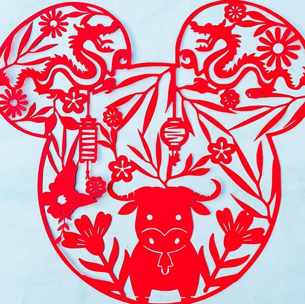 Cover Mickey Chinese New Year Cut File For Year Of The Ox