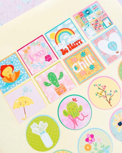 How To Make Stickers With Cricut & Free  Layout Template