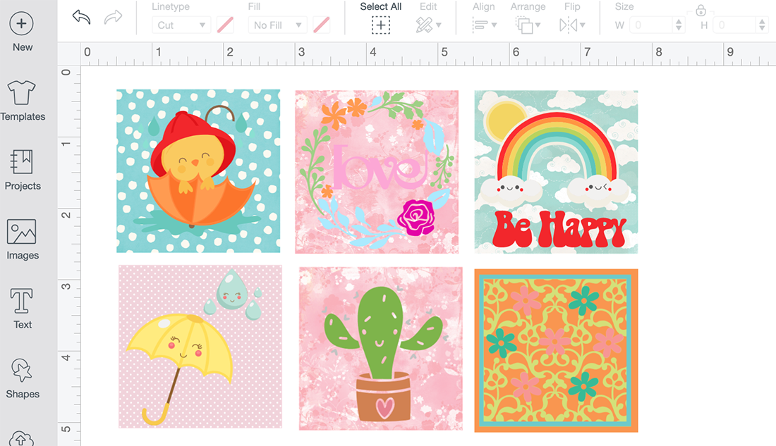 Flatten images to make Cricut print and cut stickers
