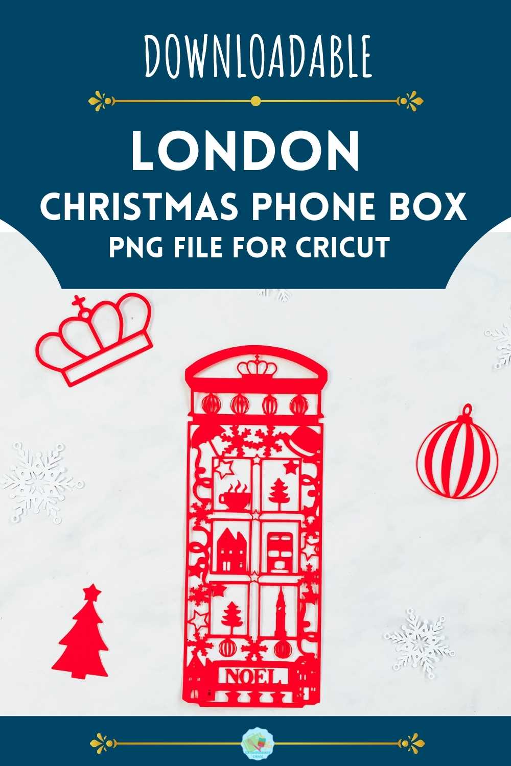 Free Downloadable Free Christmas London Phone Box For Cricut Crafts