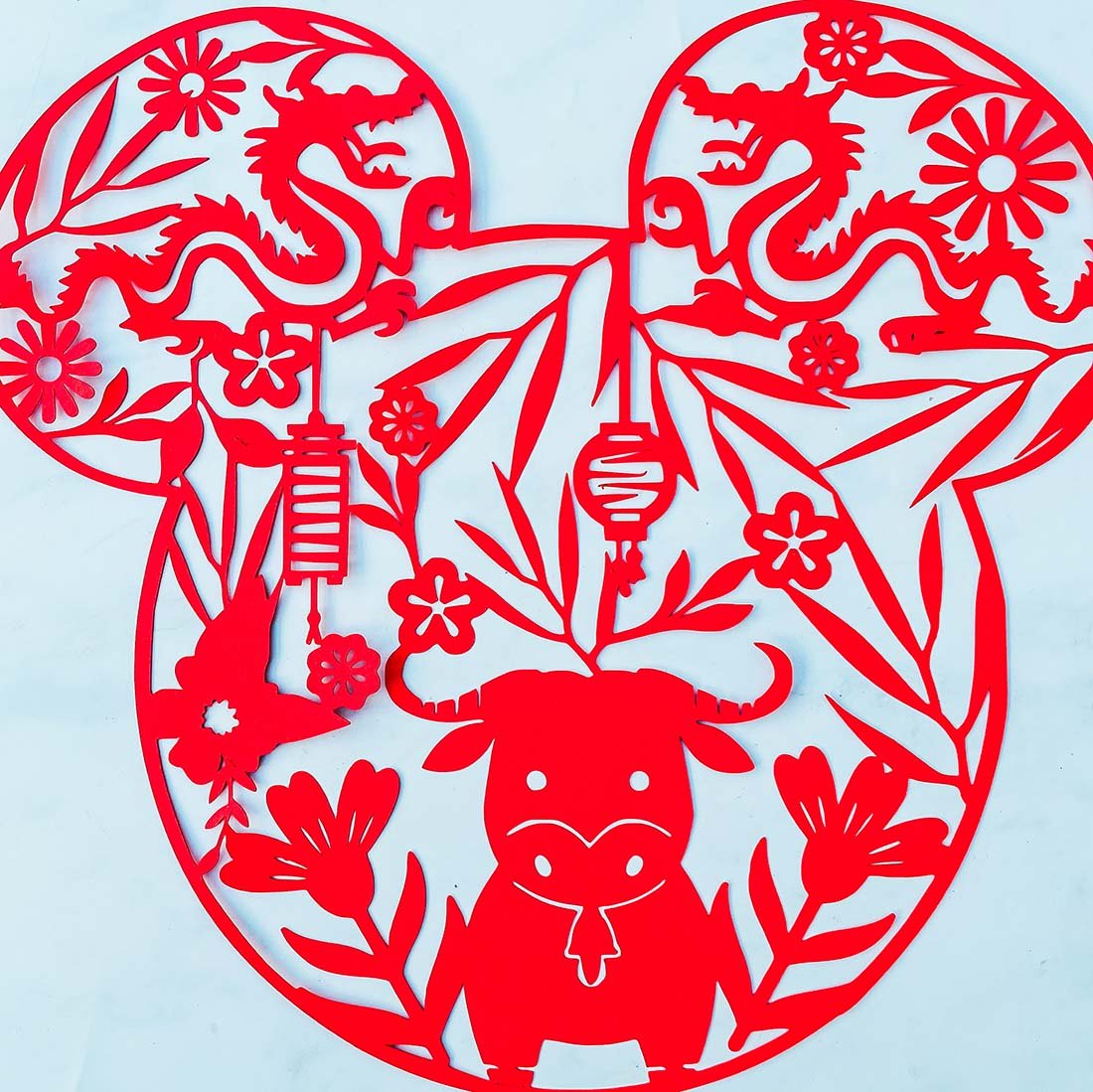 Mickey Chinese New Year Cut File For Year Of The Ox