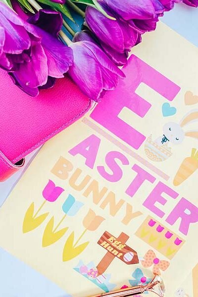 Free Cricut Print and cut Easter Stickers for Bullet Journals
