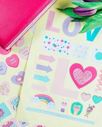 Free Printable Valentines Stickers For Planners And Crafting