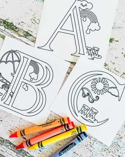 Rainbow Letter Printable’s, Full Alphabet And Number Set
