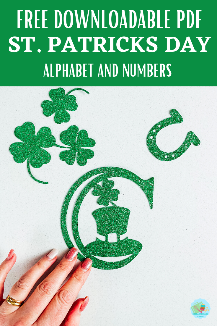 Free Downloadable St. Patricks Days alphabet and number set