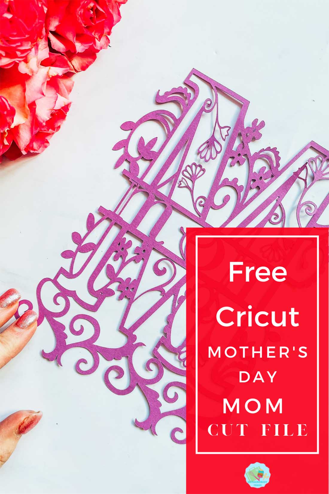 Free download for a Cricut Mom mothers day cut file for mothers day cards or scrapbooking