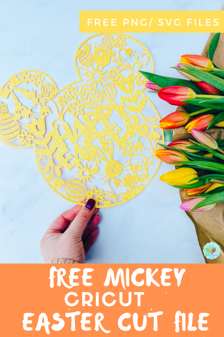 Free downloadable PNG_ SVG Mickey Easter Cut File