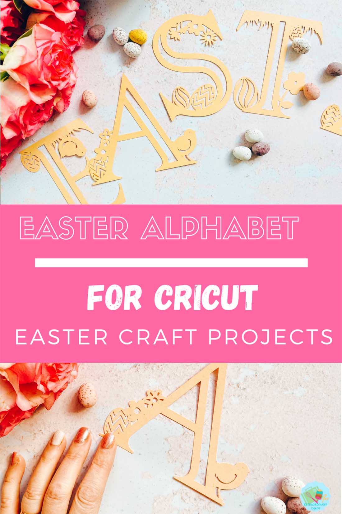 Free easter alphabet cut files for creating easter crafts, banners, cards and home projects