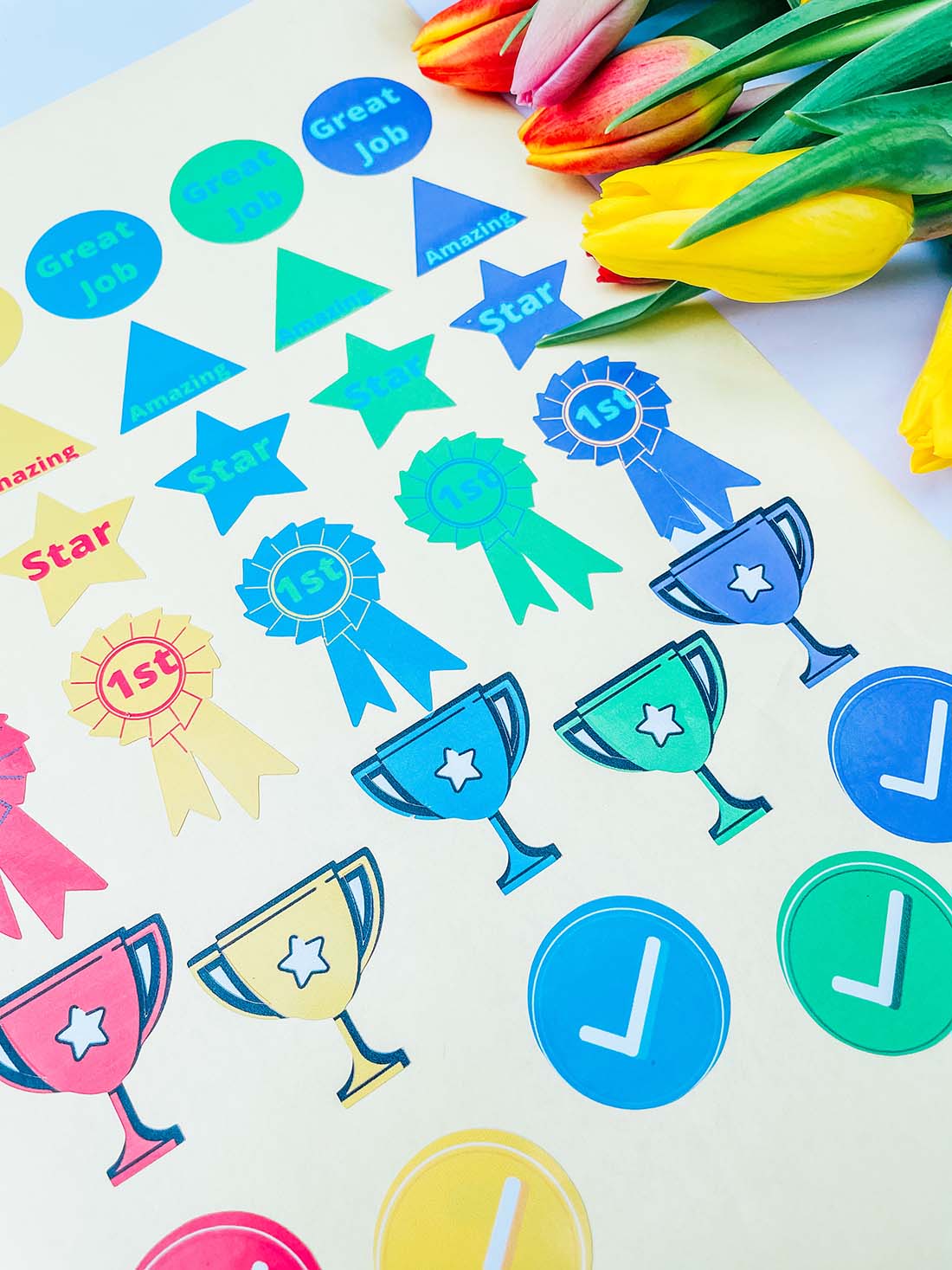 Bright planner stickers for home school and teachers 