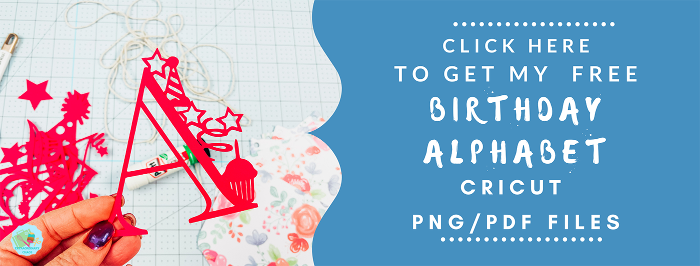 Download the Birthday Alphabet cut files here