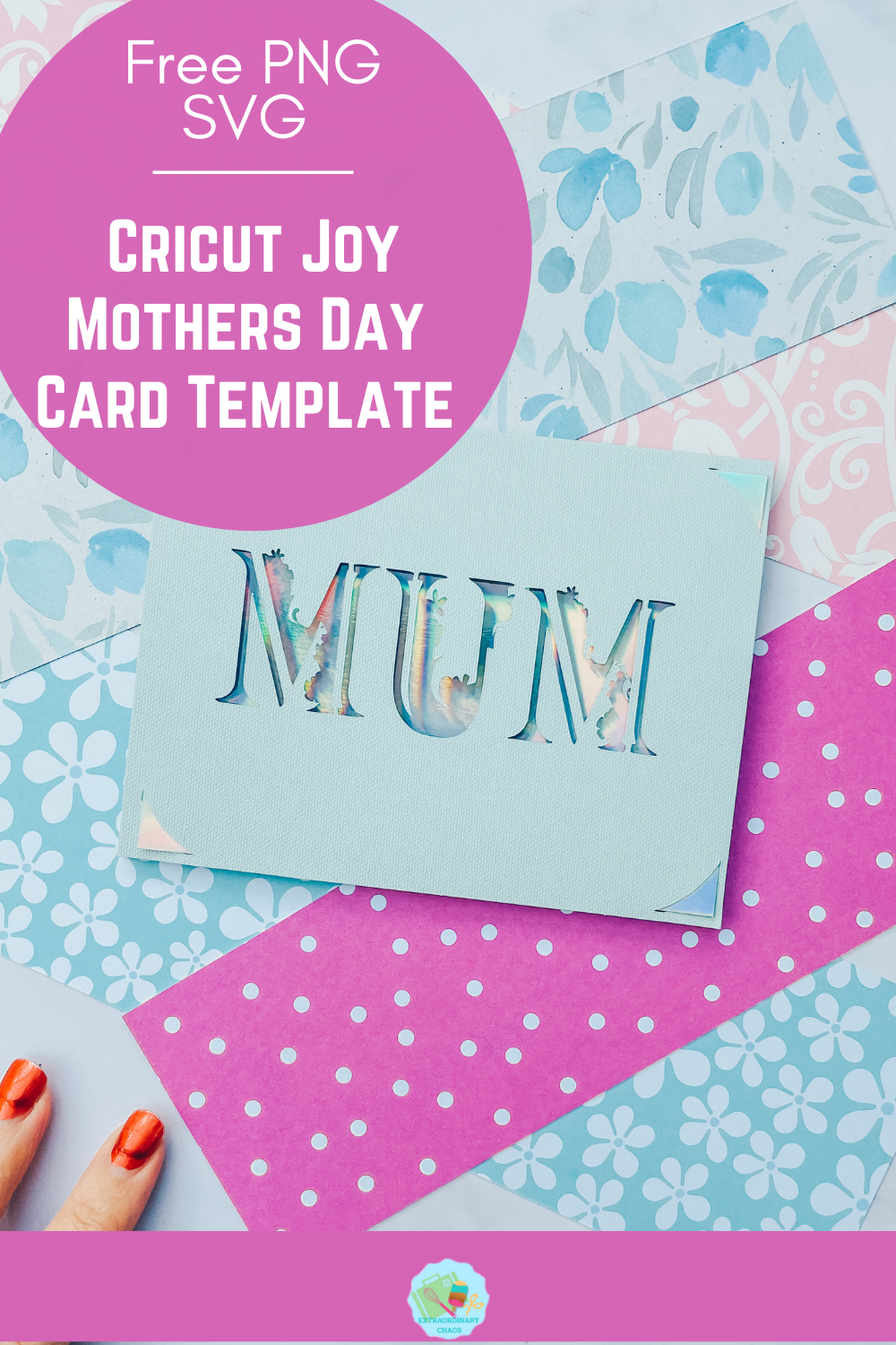 Free PNG SVG Mothers Day Card Template