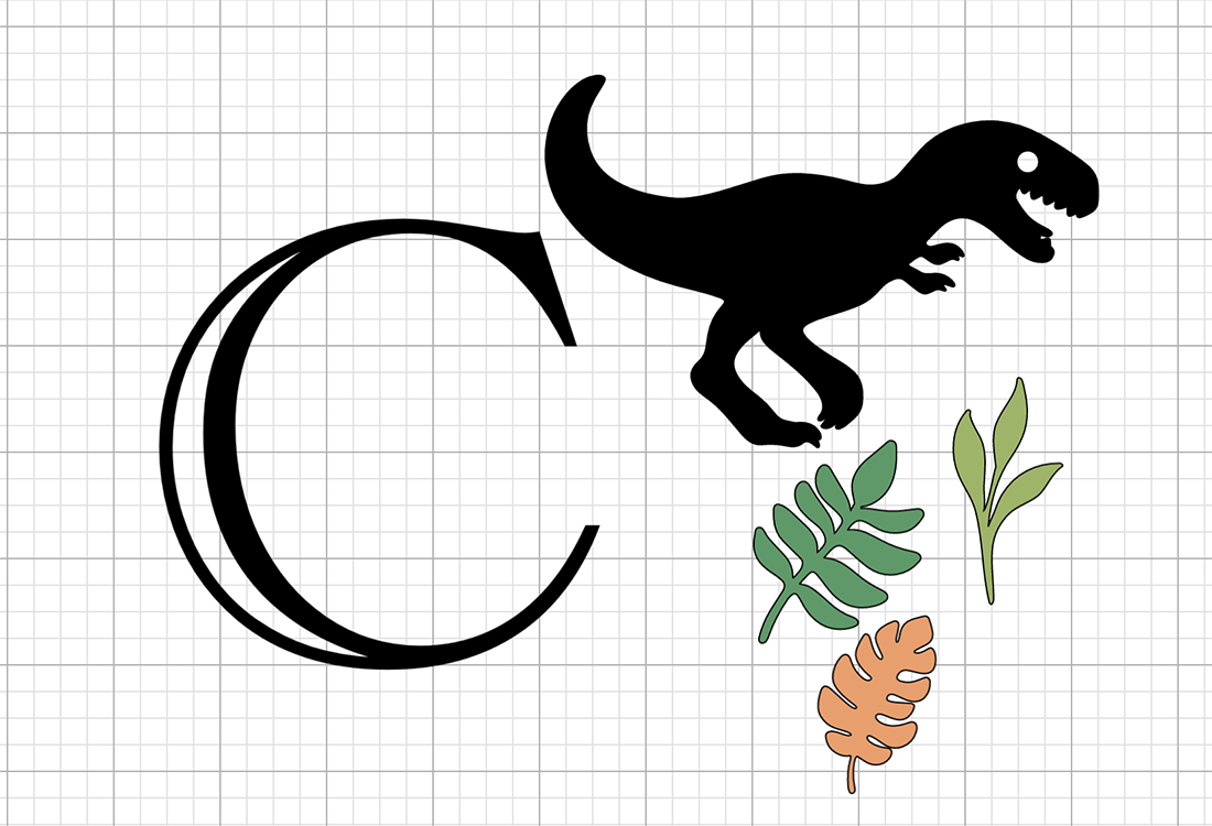 How to make a dinosaur cut file letter