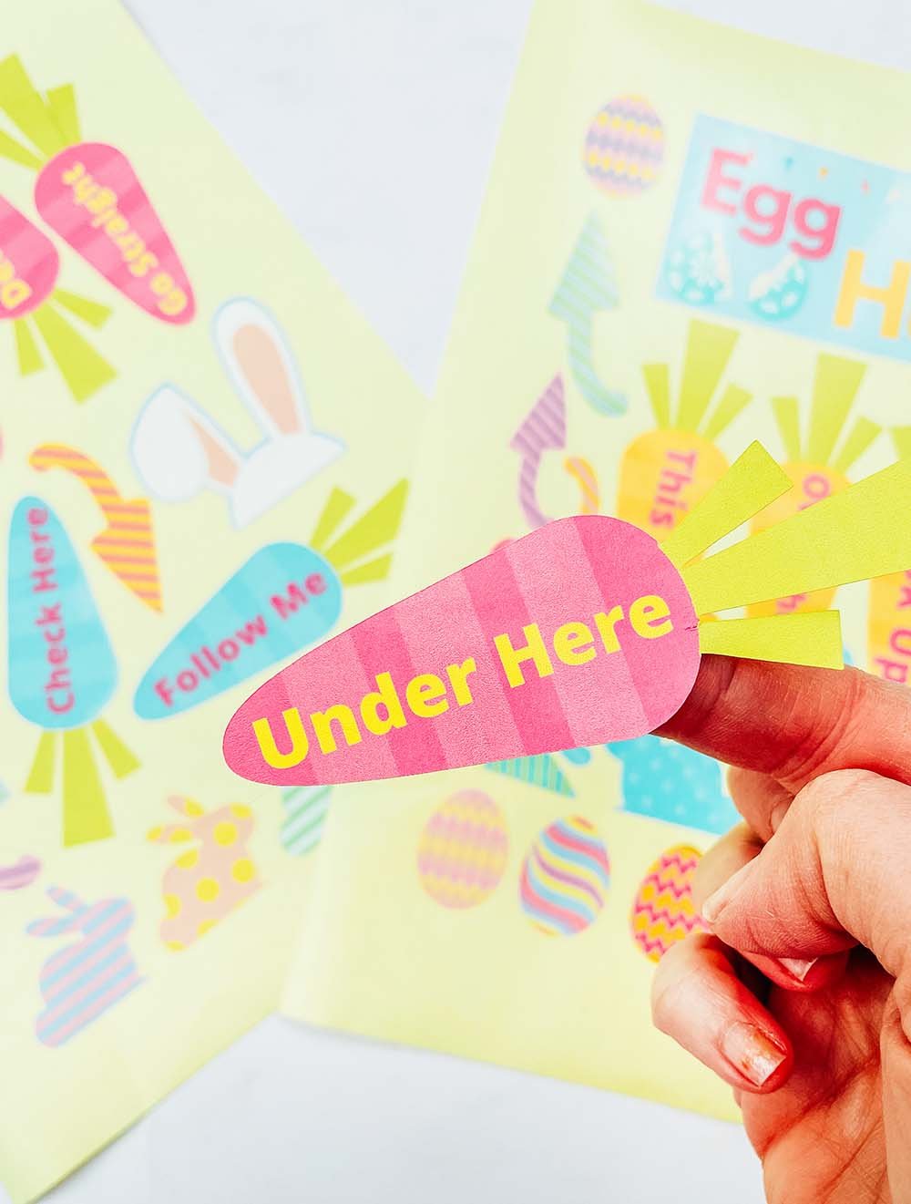 Downloadable easter egg hunt stickers