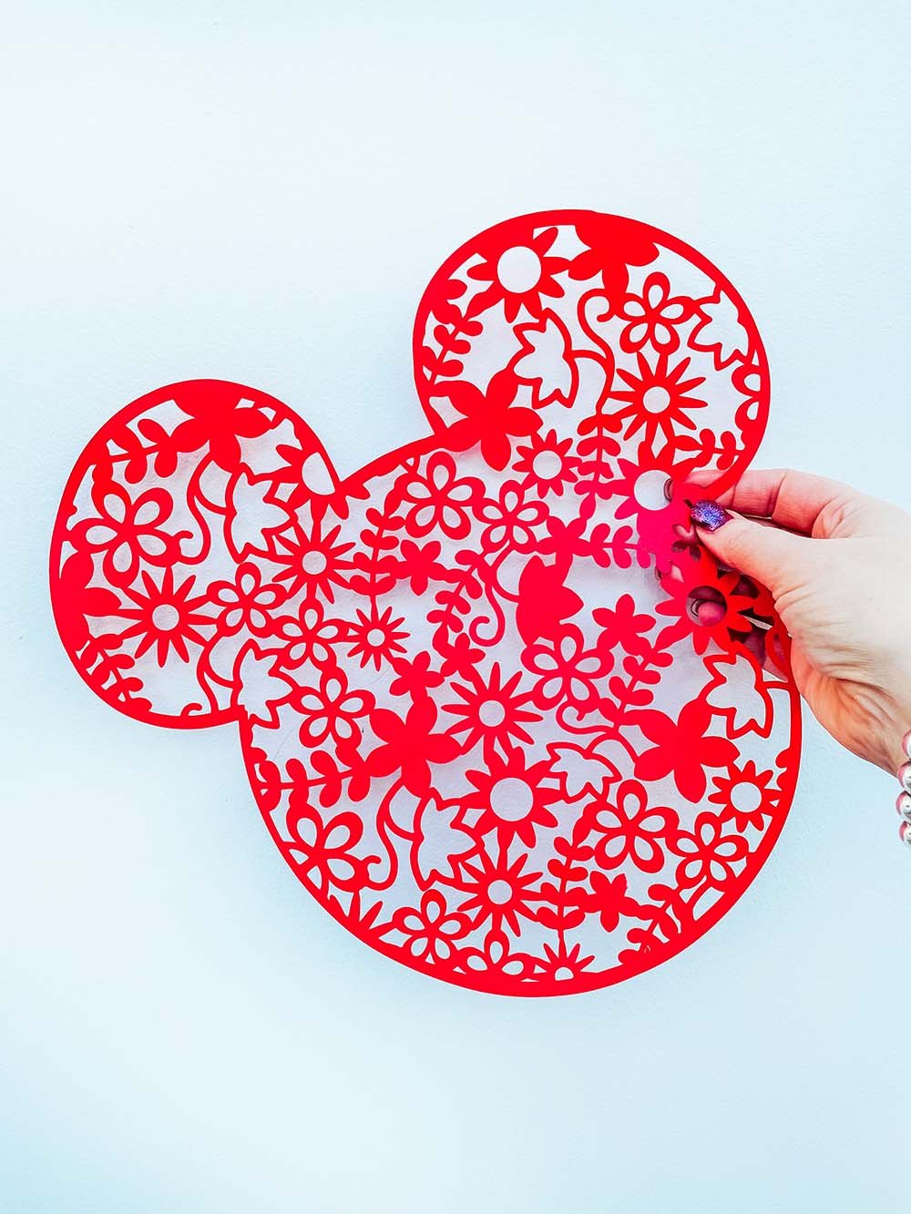 Free Mickey Floral Cut file