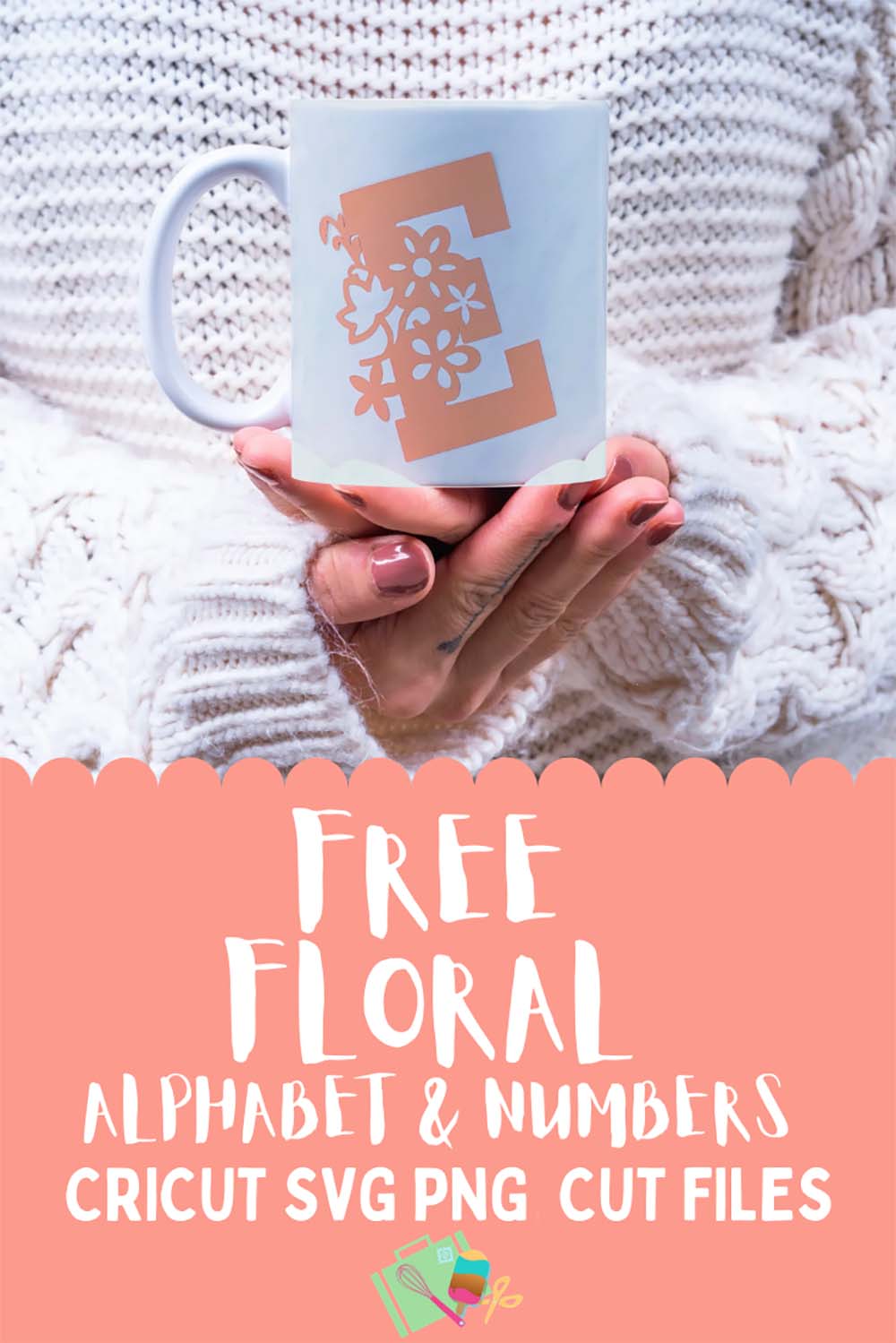 Free floral alphabet SVG PNG For Cricut Crafting and Scrapbooking