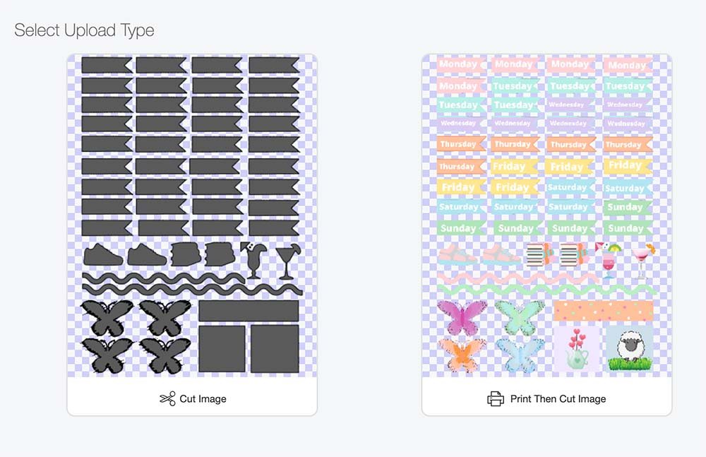 How to upload print and cut stickers to Design Space