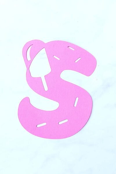 Ice lolly alphabet for card making and scrapbooking
