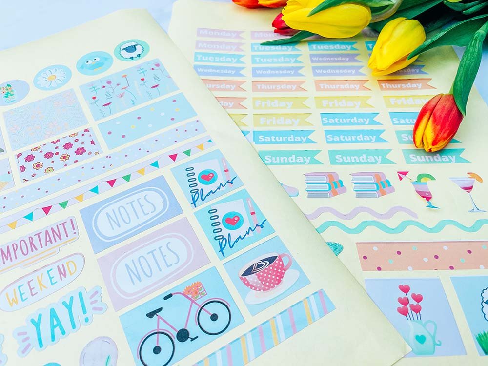 Pretty free downloadable cricut print and cut planner stickers