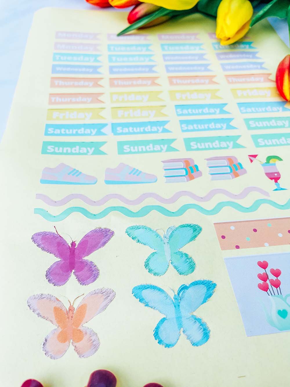 pretty print and cut planner stickers