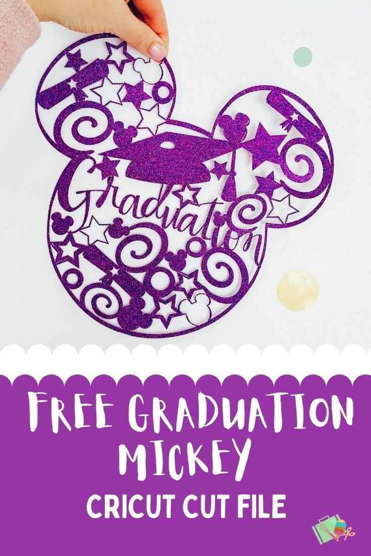 Free Graduation Mickey Cricut Cut File