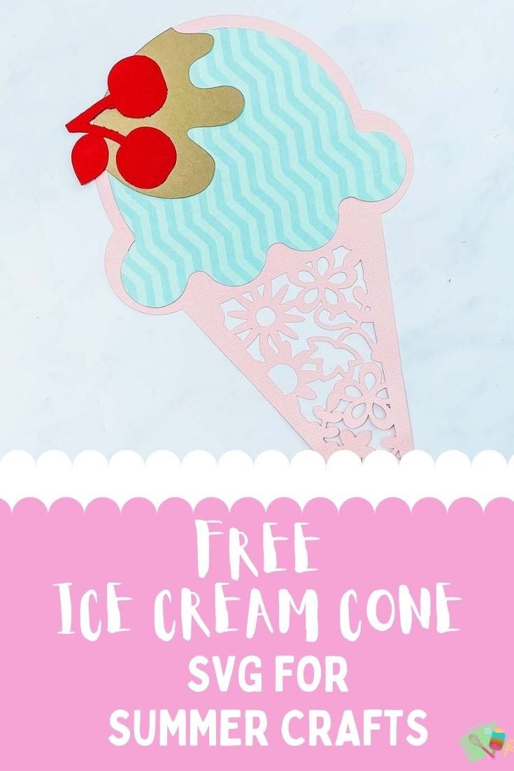 Free Ice Cream Cone SVG For Summer Crafts