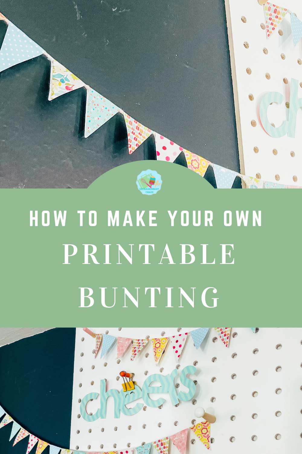 How to make printable diy mini bunting flags