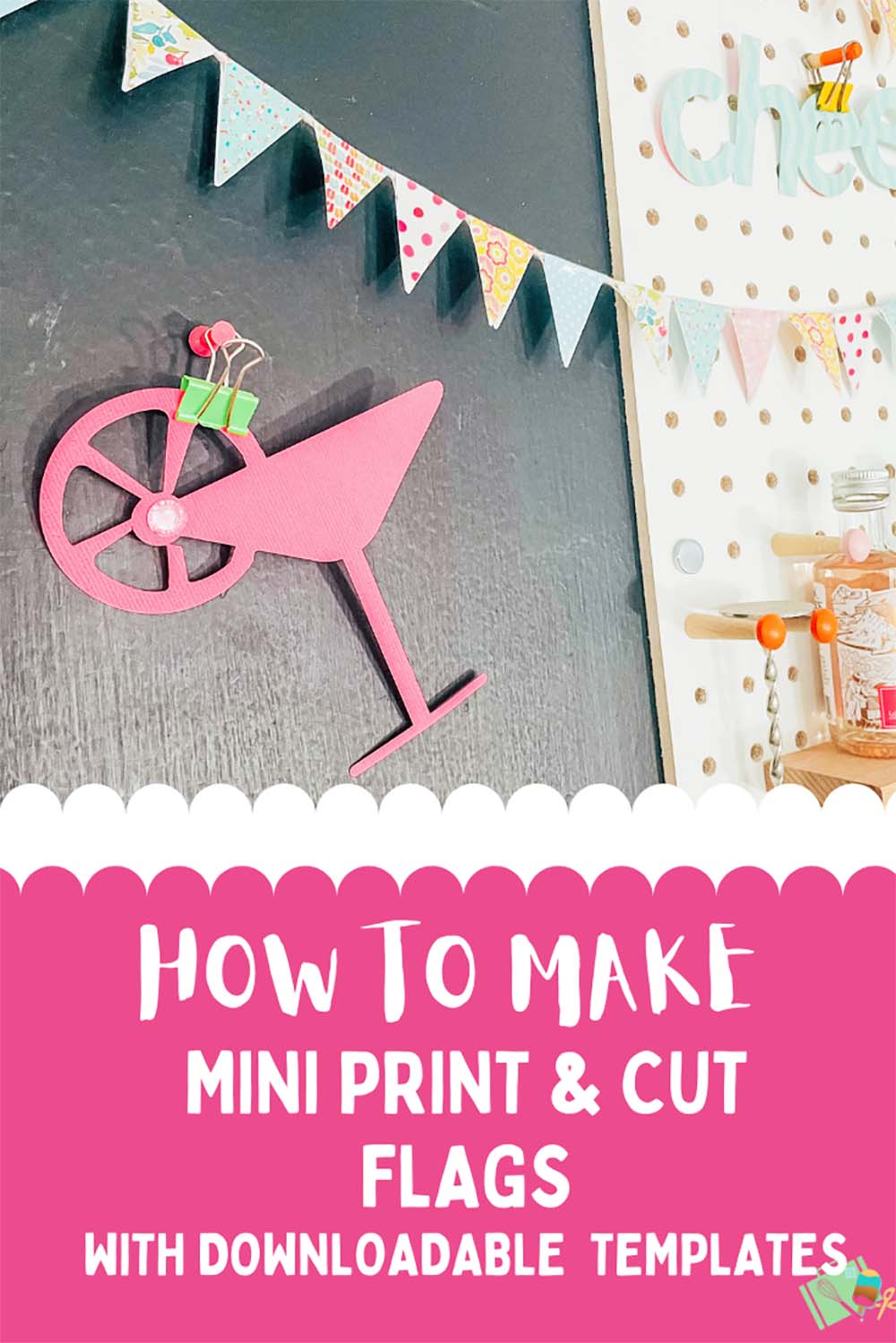 How to make mini print and cut flags