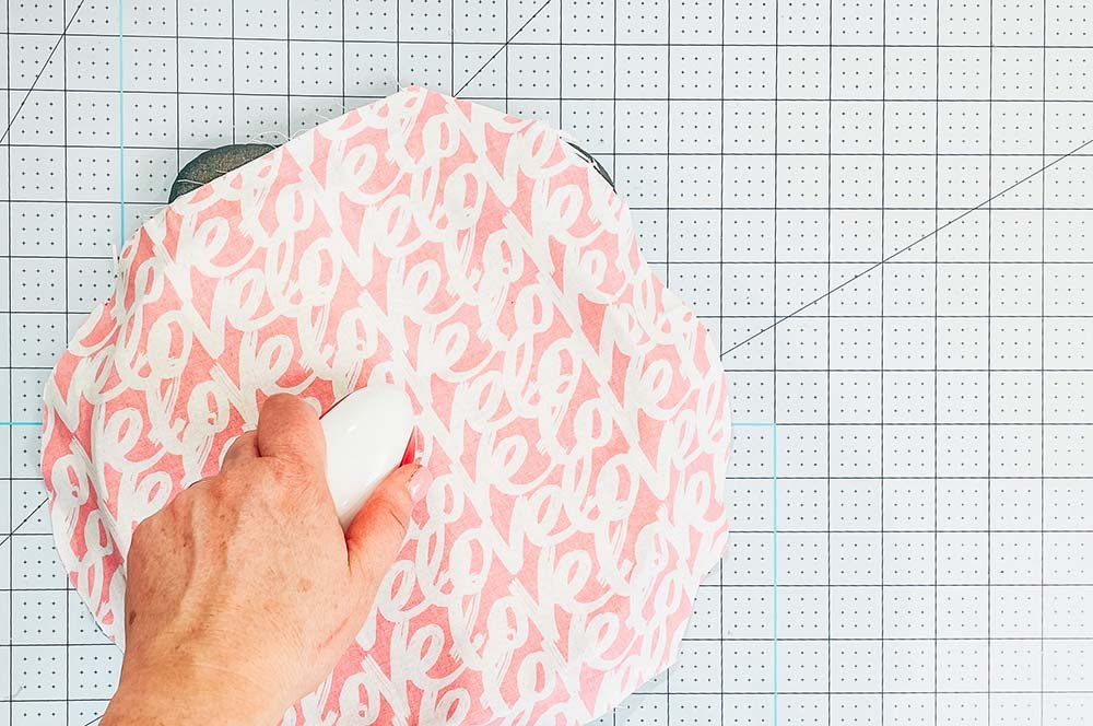 iron your fabric before attaching to the card background