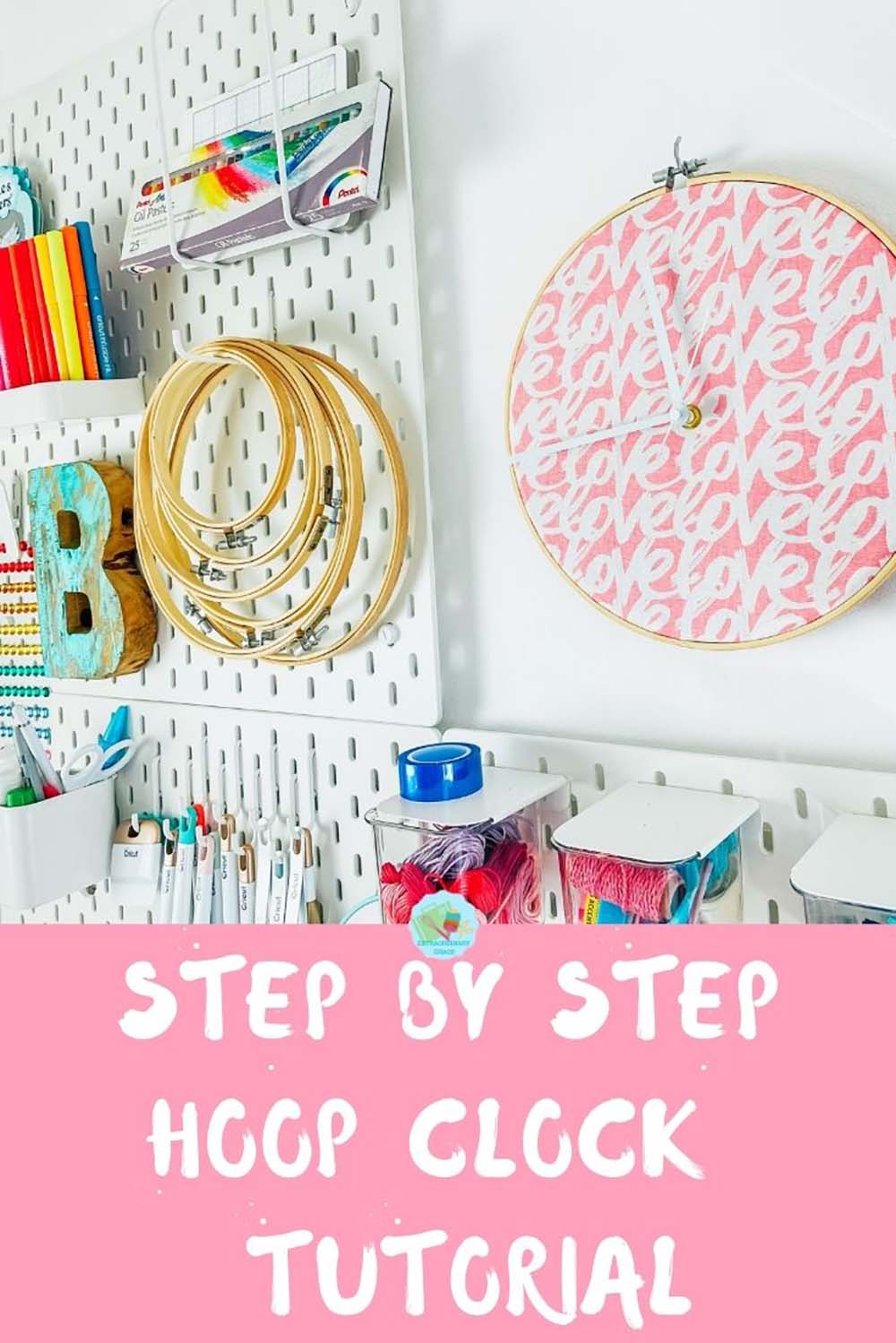 step by step hoop clock tutorial
