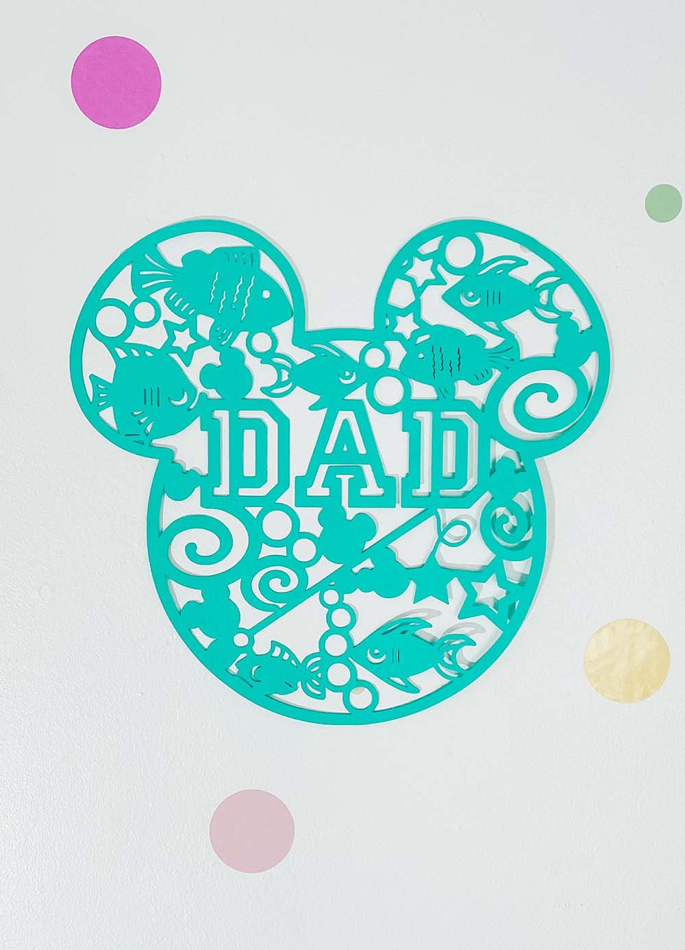 Disney Themed Fishing Dad Cut File